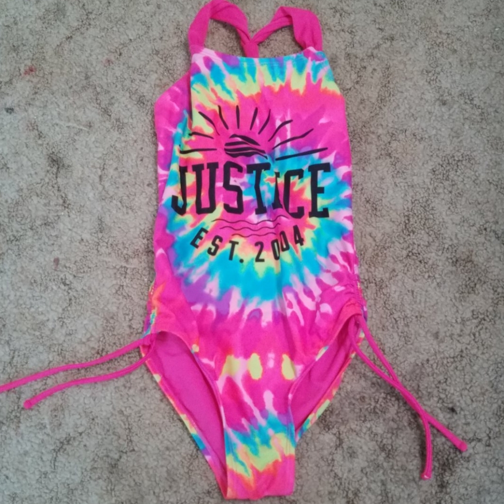 Tie dye bathing suit
